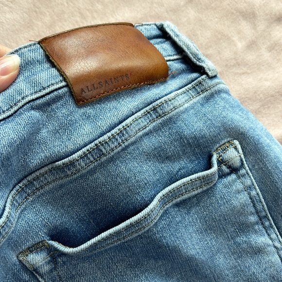 All Saints Cigarette Skinny Jeans Washed Indigo Size 36 - Picture 8 of 9